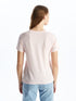 LC Waikiki V Neck Straight Short Sleeve Women T-Shirt